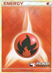 Fire Energy - 2010 Crosshatch Holo Play! Pokemon PROMO